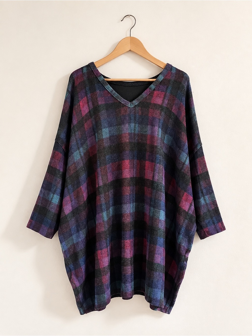 Torrid Super Soft Plush Plaid Dolman Tunic Size 1